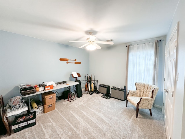 6 Palmer Ct, Searcy, AR 72143 - office space with carpet flooring and a ceiling fan