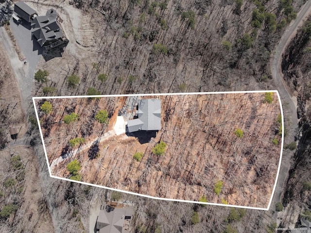 9 Lakeview Ter, Mount Ida, AR 71957 - aerial view of property and surrounding area featuring property parcel outlined