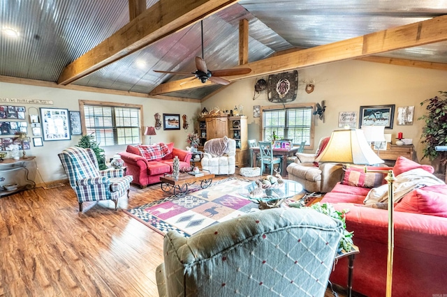 4531 Lee Road 225, Marianna, AR 72360 - living room with wood finished floors, healthy amount of natural light, and a ceiling fan