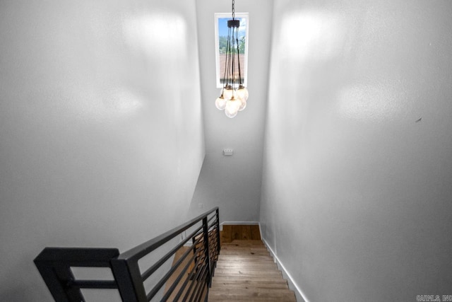 305 W Cross St, Benton, AR 72015 - stairway with wood finished floors and baseboards