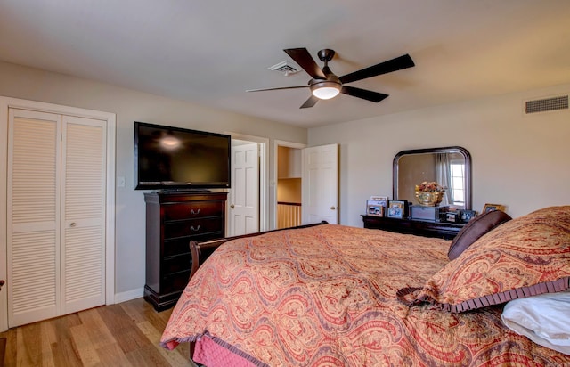 3901 Cedar Hill Rd, Little Rock, AR 72202 - bedroom with wood finished floors, ceiling fan, and baseboards