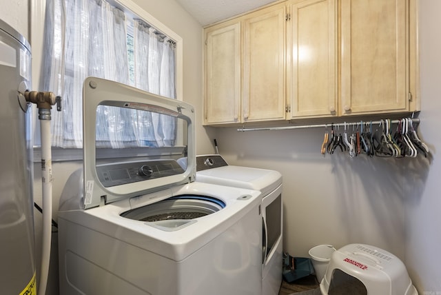 40 High Timber Dr, Maumelle, AR 72113 - laundry room with independent washer and dryer and cabinet space