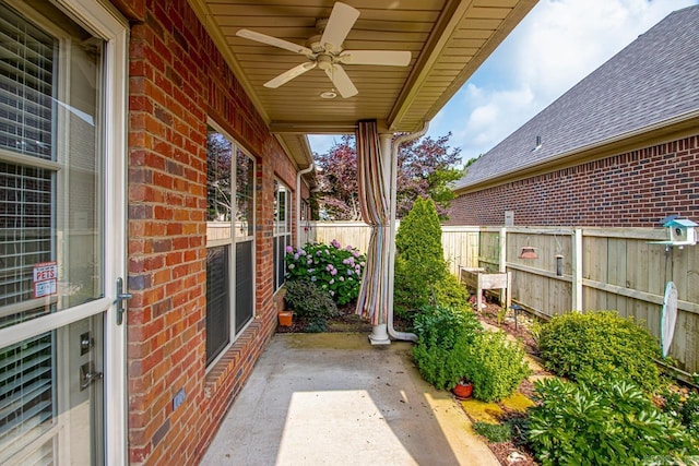 425 Valley Ranch Cir, Little Rock, AR 72223 - view of patio with ceiling fan