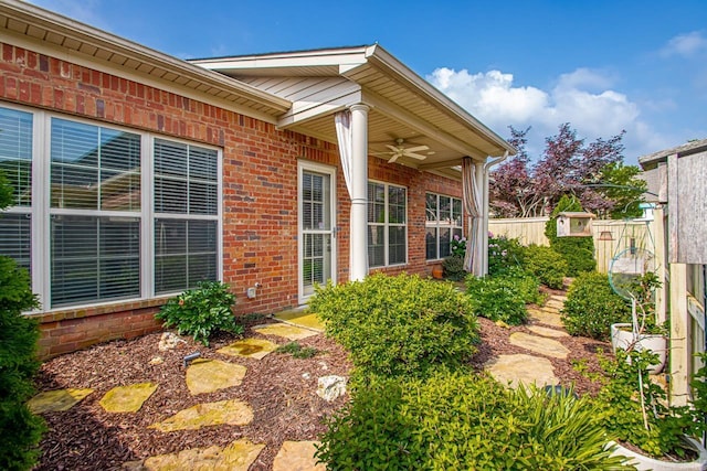 425 Valley Ranch Cir, Little Rock, AR 72223 - view of home's exterior featuring ceiling fan and brick siding