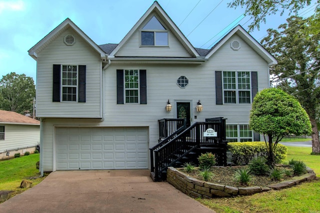 6220 Hopi Dr, North Little Rock, AR 72116 - split foyer home with concrete driveway and a garage