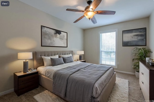 6220 Hopi Dr, North Little Rock, AR 72116 - bedroom with baseboards, carpet floors, and ceiling fan