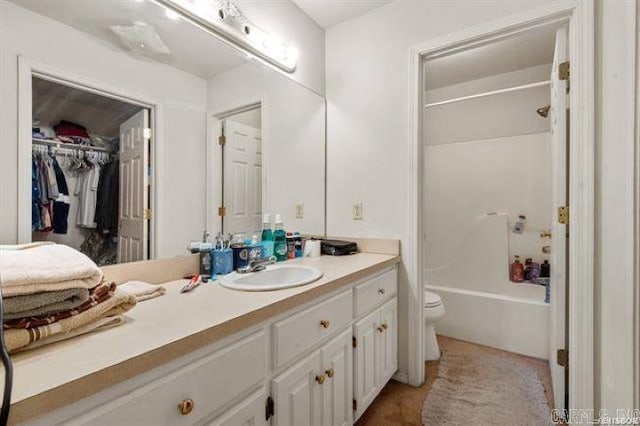 503 Westpine Dr, Hot Springs, AR 71913 - full bathroom with vanity, toilet, and shower / washtub combination