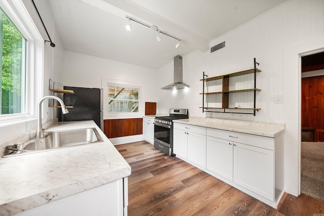 169 Crest St, Hot Springs, AR 71901 - kitchen featuring stainless steel appliances, exhaust hood, a sink, and light countertops