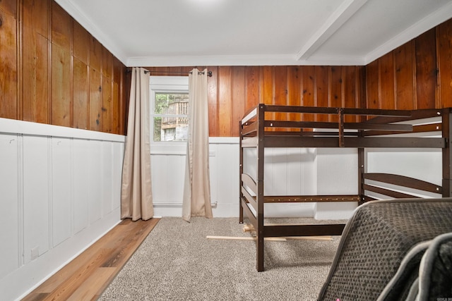 169 Crest St, Hot Springs, AR 71901 - bedroom with wood finished floors and wood walls