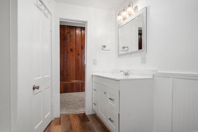 169 Crest St, Hot Springs, AR 71901 - bathroom with wood finished floors and vanity