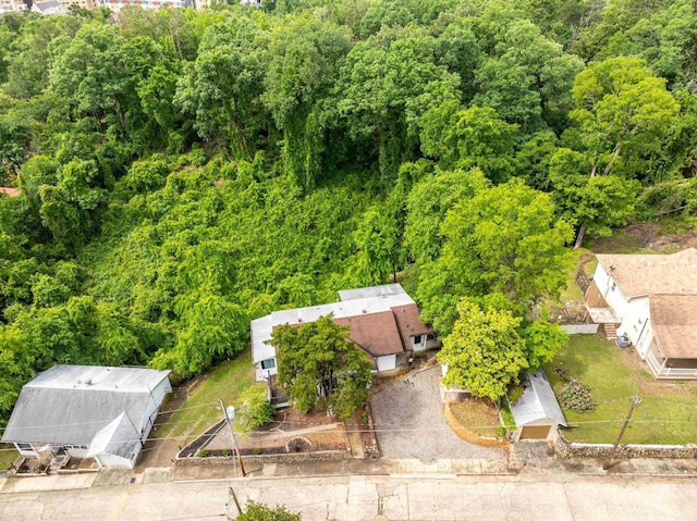 169 Crest St, Hot Springs, AR 71901 - aerial view of a heavily wooded area