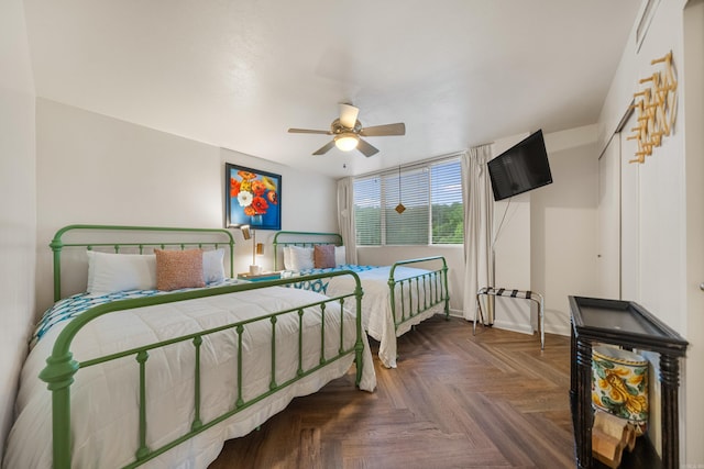 740 Weston Rd Unit 512-C, Hot Springs, AR 71913 - bedroom with baseboards and ceiling fan