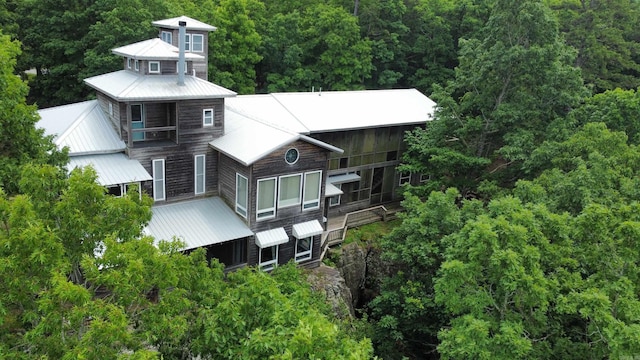 1349 Kahoka Rd, Mountain View, AR 72560 - view from above of property featuring a heavily wooded area
