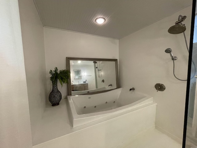 1349 Kahoka Rd, Mountain View, AR 72560 - full bathroom with a jetted tub and a shower
