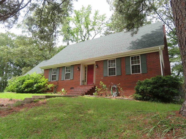 807 N Park Dr, Arkadelphia, AR 71923 - ranch-style house featuring brick siding, a shingled roof, and a front yard