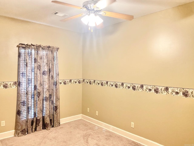 334 Grant 190009, White Hall, AR 71602 - spare room featuring carpet, a ceiling fan, and baseboards