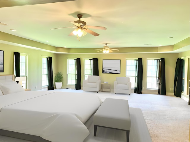 334 Grant 190009, White Hall, AR 71602 - bedroom featuring carpet, multiple windows, and a ceiling fan