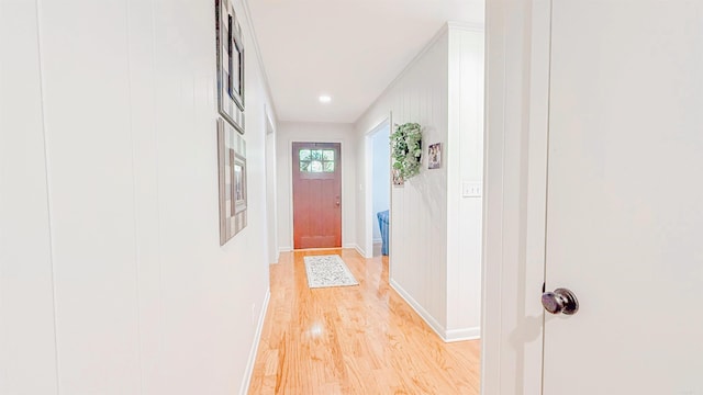 38 Wolfe, Mcgehee, AR 71654 - entryway featuring light wood-style floors and baseboards