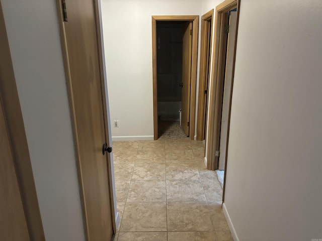 hallway with baseboards