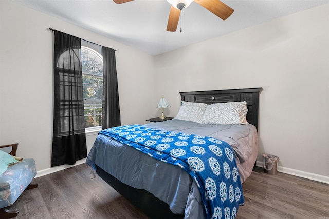 11801 Pleasant Frst, Little Rock, AR 72212 - bedroom featuring wood finished floors, baseboards, and ceiling fan