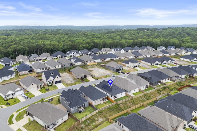 81 Fletcher Ridge Dr, Little Rock, AR 72223 - aerial perspective of suburban area with a heavily wooded area