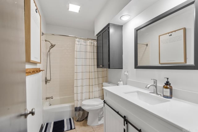 2006 Gunpowder Rd, Little Rock, AR 72227 - full bathroom featuring toilet, vanity, shower / bath combo, and tile patterned floors