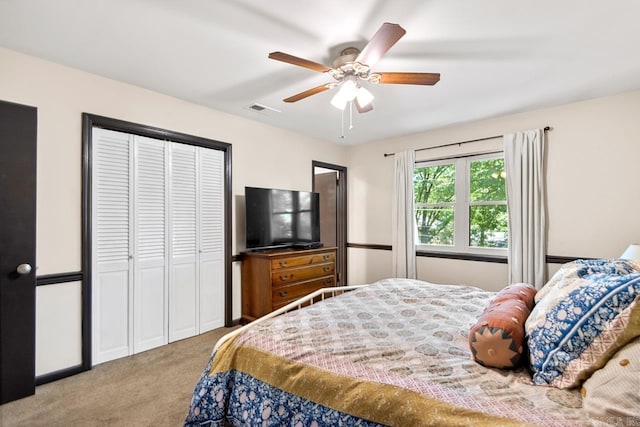 2006 Gunpowder Rd, Little Rock, AR 72227 - bedroom with carpet flooring and ceiling fan