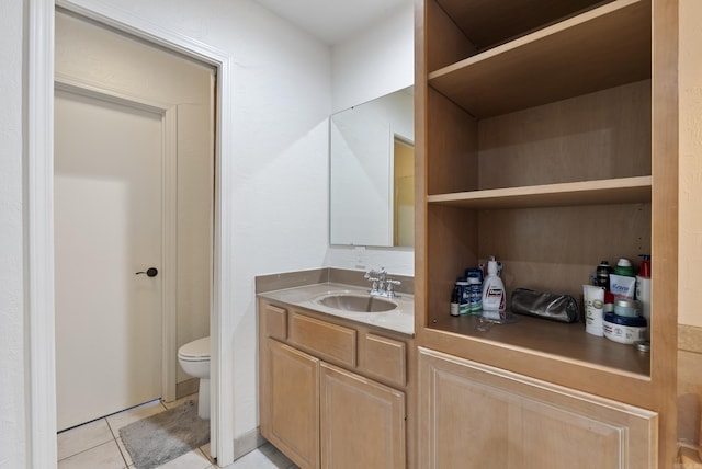 50 Merritt Trl, Greenbrier, AR 72058 - bathroom with toilet, vanity, and tile patterned flooring