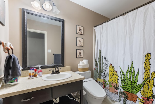 1 Forest Brook Ct, Little Rock, AR 72211 - bathroom with toilet, vanity, and a shower with shower curtain