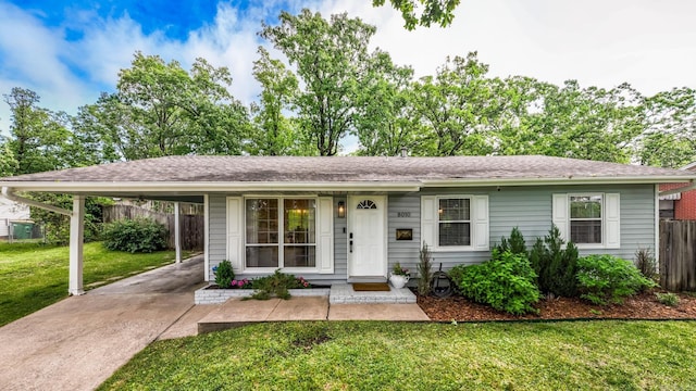 8010 Iowa Dr, Little Rock, AR 72227 - single story home featuring concrete driveway and a carport