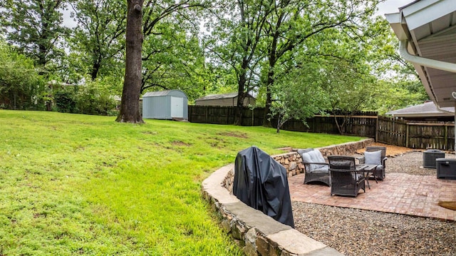 8010 Iowa Dr, Little Rock, AR 72227 - view of yard featuring a patio area and an outdoor fire pit