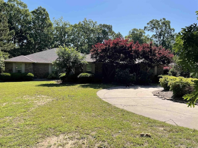 284 Grant 167077, Sheridan, AR 72150 - view of property hidden behind natural elements featuring a front yard and stone siding
