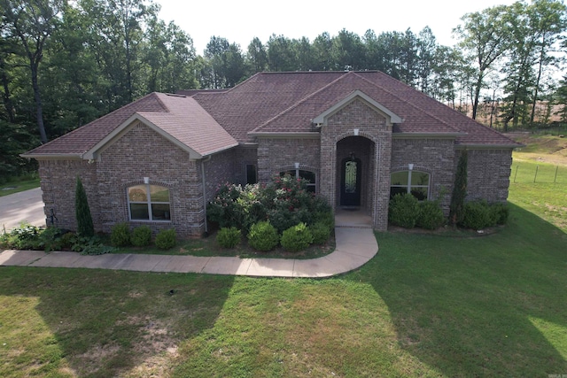 23 Whispering Dr, Alexander, AR 72002 - view of front facade with a front lawn and brick siding