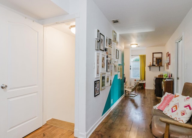 1112 Lawrence Ln, Benton, AR 72019 - hall featuring wood-type flooring and baseboards