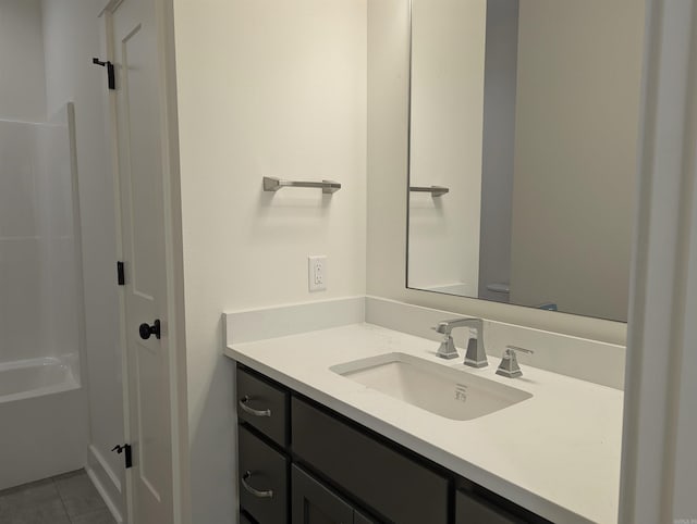 80 Stone Cir, Greers Ferry, AR 72067 - full bathroom with vanity and tile patterned floors