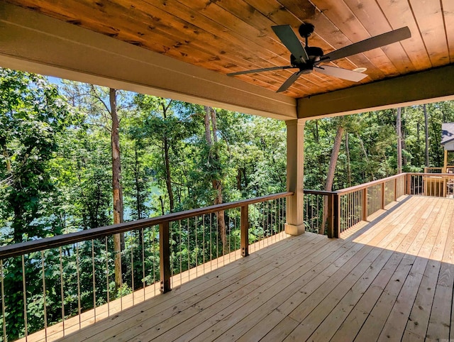 80 Stone Cir, Greers Ferry, AR 72067 - wooden deck with ceiling fan