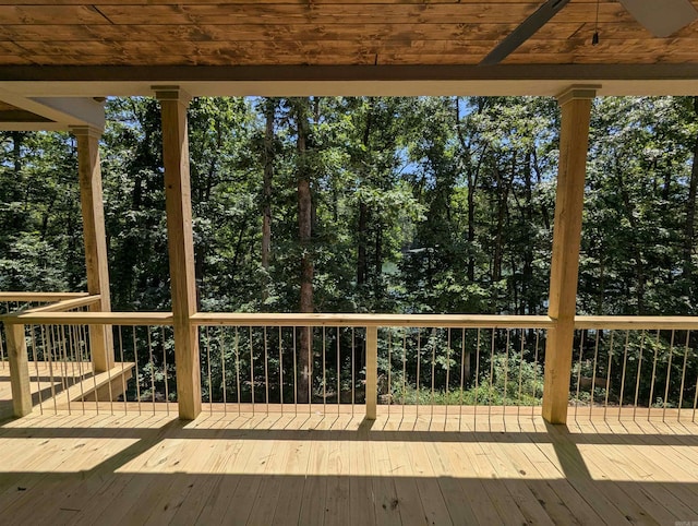 80 Stone Cir, Greers Ferry, AR 72067 - wooden terrace with view of scattered trees