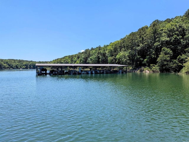 80 Stone Cir, Greers Ferry, AR 72067 - water view with a heavily wooded area