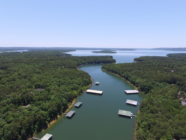 80 Stone Cir, Greers Ferry, AR 72067 - drone / aerial view of a forest and a large body of water