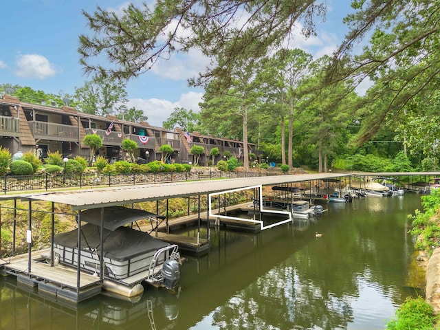 100 Discovery Bay Ln Unit 6, Hot Springs, AR 71913 - dock featuring a water view and boat lift