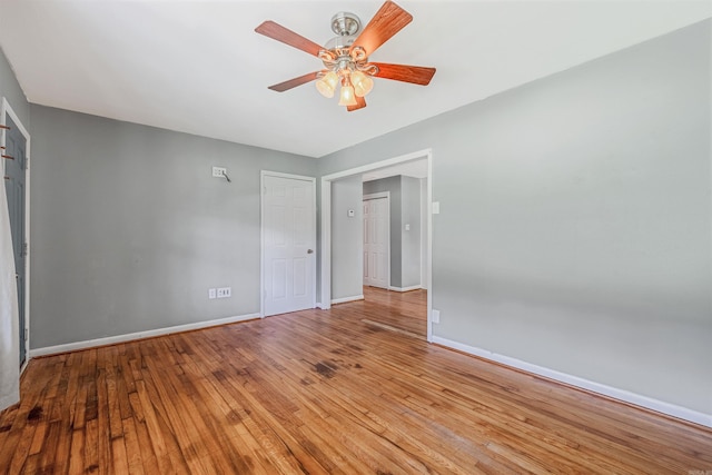 64 Castleberry Rd, Greenbrier, AR 72058 - empty room featuring a ceiling fan, baseboards, and wood-type flooring