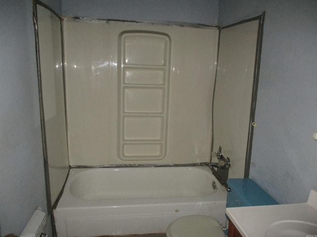 1407 E 38th St, Little Rock, AR 72206 - bathroom featuring toilet, vanity, and shower / bath combination