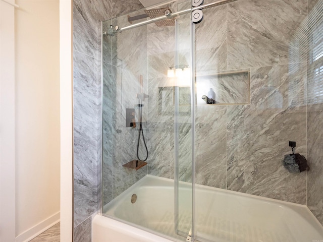 15 Brandywine Ln, Little Rock, AR 72227 - bathroom featuring combined bath / shower with glass door
