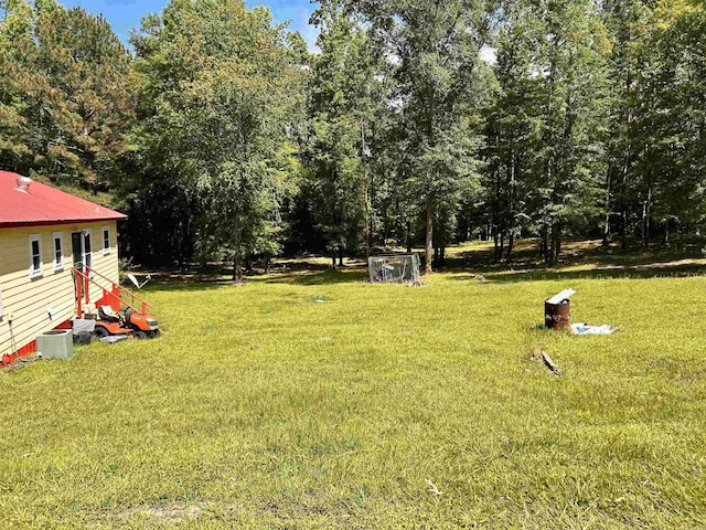 view of grassy yard