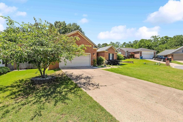 2806 Sundance Cir, Benton, AR 72015 - view of front of house featuring brick siding, a garage, concrete driveway, and a front yard