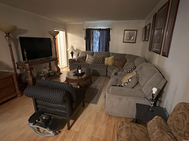 6625 Chateau Dr, Little Rock, AR 72209 - living room with wood finished floors and ornamental molding