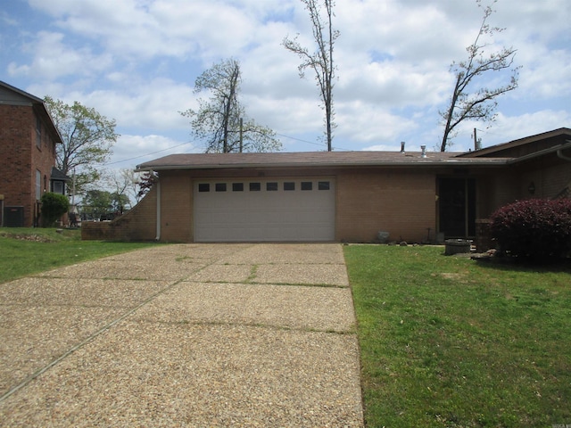 1521 Breckenridge Dr, Little Rock, AR 72227 - view of property exterior with driveway, brick siding, an attached garage, and a lawn