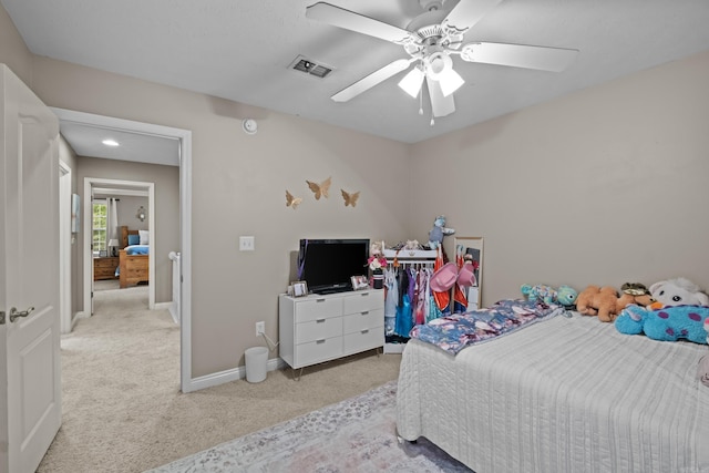 108 Chimney Rock Rd, Beebe, AR 72012 - carpeted bedroom featuring baseboards and ceiling fan