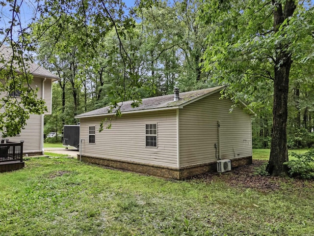 108 Chimney Rock Rd, Beebe, AR 72012 - view of property exterior with a lawn, ac unit, and roof with shingles