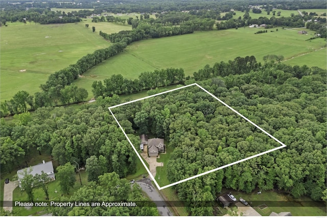 108 Chimney Rock Rd, Beebe, AR 72012 - aerial view of sparsely populated area featuring property boundaries highlighted